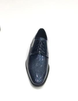 Zapato de charol DONATELLI 10938 azul placado escamas