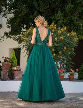 Vestido fantasía largo verde