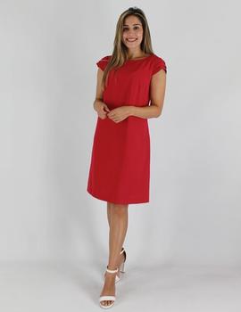 Vestido recto corto rojo