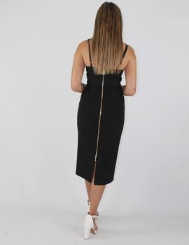 Vestido midi nudo negro