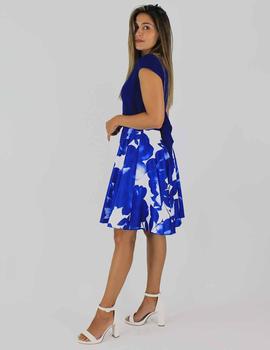 Vestido corto estampado azul