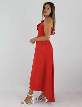 Vestido asimétrico rojo