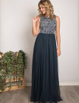 Vestido pedreria marino