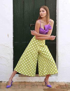 Falda pantalón estampada lima