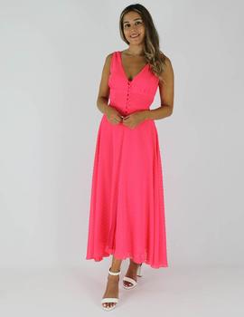 Vestido plumeti fucsia