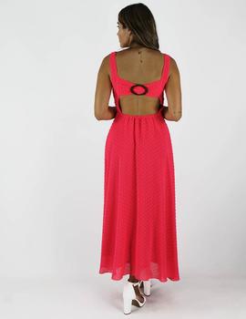 Vestido plumeti fucsia