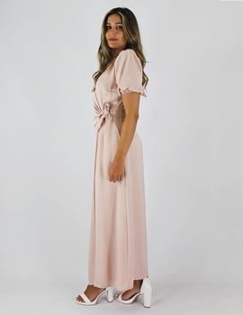 Vestido cruzado bambula nude