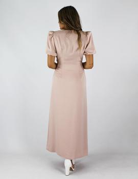 Vestido cruzado bambula nude