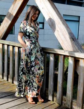 Vestido smoking estampado