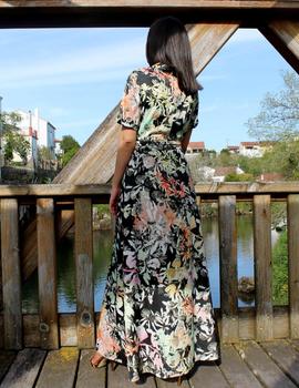 Vestido smoking estampado