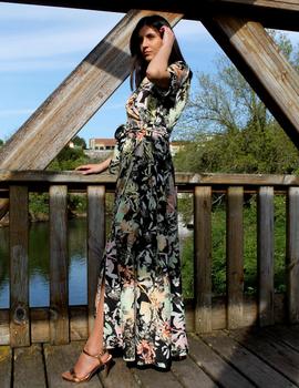 Vestido smoking estampado