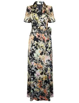 Vestido smoking estampado