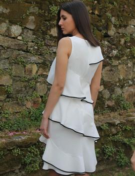 Vestido volantes blanco