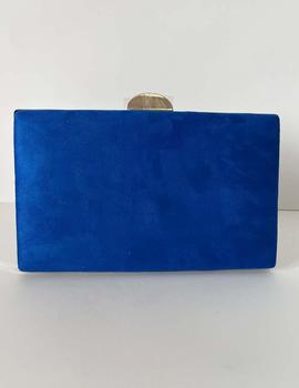 Cartera azul piedras cierre