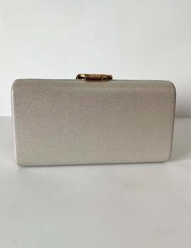 Cartera plata oro hebilla hoja