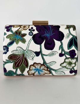 Bolso estampado floral lila