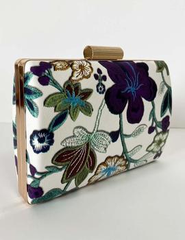 Bolso estampado floral lila