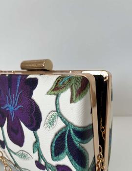 Bolso estampado floral lila