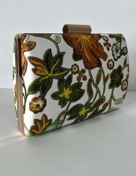 Cartera estampado floral verde