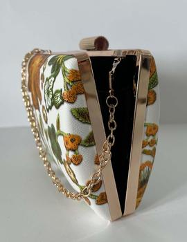 Cartera estampado floral verde