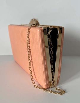 Bolso fiesta polipiel coral