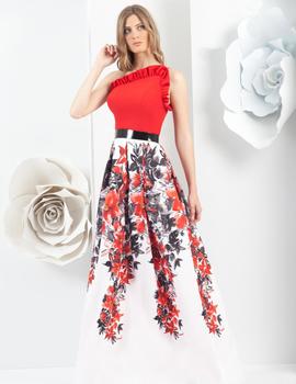Vestido asimétrico rojo