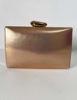 Cartera oro rosa cierre dorado #4