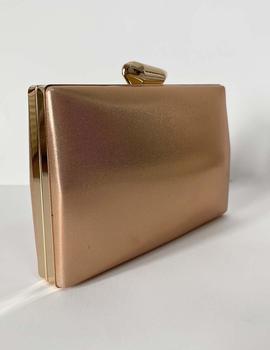 Cartera oro rosa cierre dorado #4