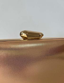 Cartera oro rosa cierre dorado #4