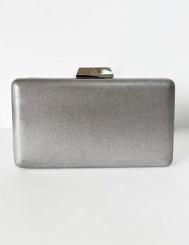 Cartera gris plata rectángular