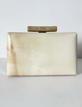 Cartera beige tejido marmolado