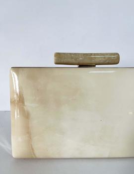 Cartera beige tejido marmolado