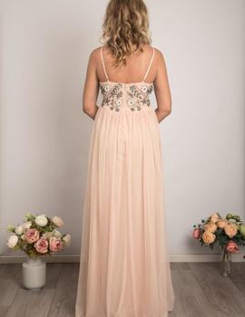 Vestido Aveeno lentejuelas nude