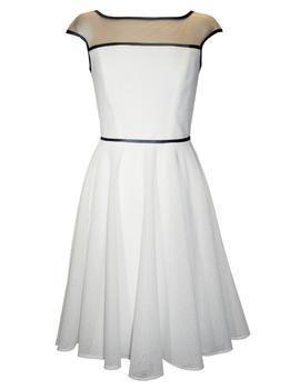 Vestido rejilla blanco