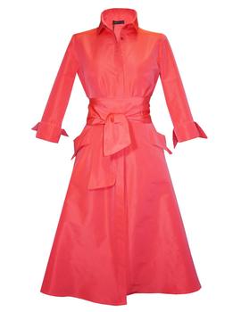 VESTIDO GABARDINA NARANJA