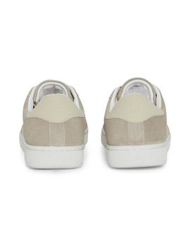 Zapatillas piel beige