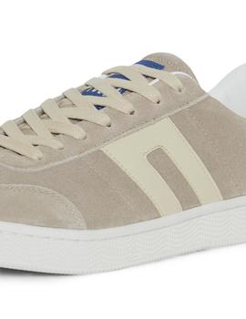 Zapatillas piel beige