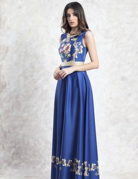 Vestido largo azul
