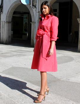 VESTIDO GABARDINA NARANJA