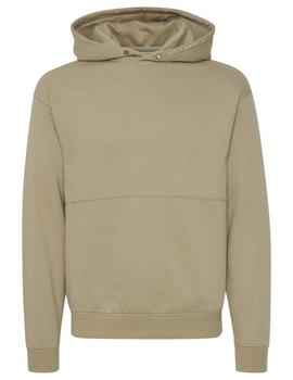 Sudadera básica capucha beige c/161104