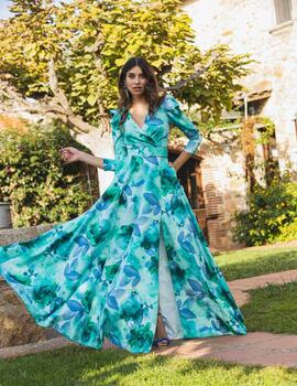 Vestido lila sales con flores
