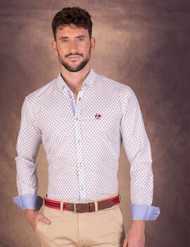 Camisa blanca estampada