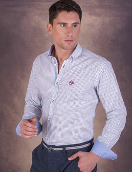 Camisa blanca estampada