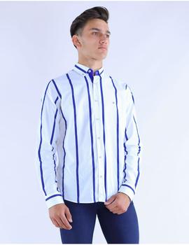Camisa  blanca rayas azules