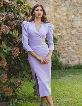 Vestido PETUNIA midi lavanda