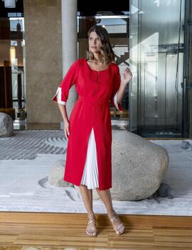 Vestido SALVIA midi rojo