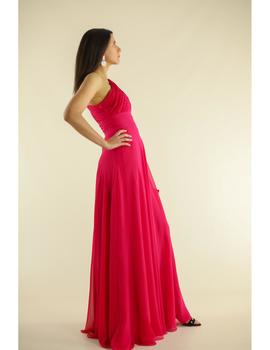 Vestido asimétrico fucsia