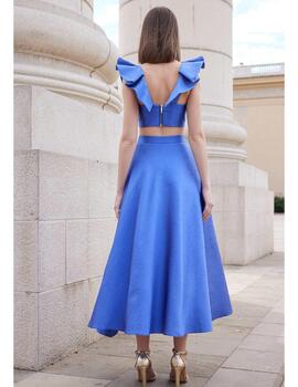 Conjunto AINARA top falda azul