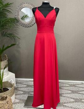 Vestido EMMA crepe rojo