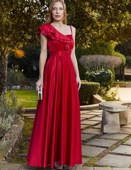 Vestido DALIA liso rojo